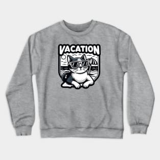 cat on vacation Crewneck Sweatshirt